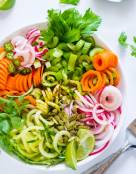 Celery Detox Salad with Cucumber and Zucchini