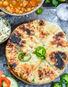 Indian Paneer Stuffed Naan | Chili Paneer Naan
