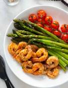 Roasted Garlic Shrimp and Asparagus