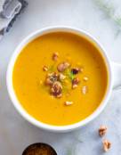 Creamy Curried Sweet Potato Soup with Coconut Milk