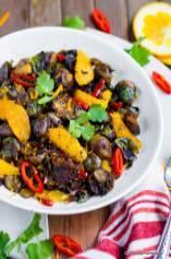 Skillet Roasted Brussel Sprouts with Orange-Soy Glaze