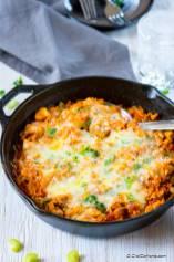 One Pot Buffalo Chicken and Rice Casserole
