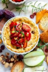 Baked Goat Cheese Dip with Bruschetta