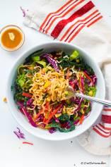 Ramen Noodle Salad with Miso Peanut Dressing