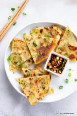 Scallion Pancake with Ginger Dipping Sauce