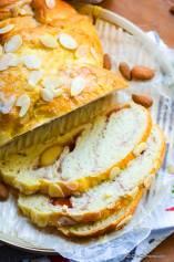 Strawberry Jam Swirl Breakfast Bread with Marzipan