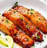 Air Fryer Salmon (Miso Glazed)