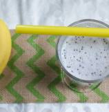 Skinny Banana Breakfast Shake with Almond Milk and Chia