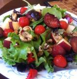 Ruby Red Apples, Plum and Cherry Tomatoes Salad