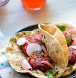 Vegan Beets and Carrot Falafel Tacos