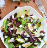 Apple and Goat Cheese Salad with White Balsamic-Herb Dressing | Boudin Bakery Copycat 