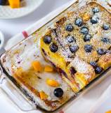 Mango Blueberry Bread Pudding