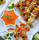 Grilled Chicken Kabobs with Romesco Sauce - Mother's Day Special