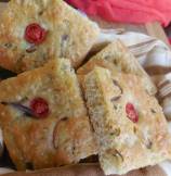 Onion and Cherry Tomato Focaccia