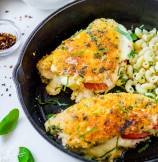 Parmesan Crusted Chicken Caprese