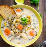 Chicken and Wild Rice Soup in Slow Cooker