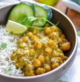 Roasted Tomatillos Chickpea Curry