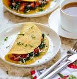 Vegan Chickpea Flour and Spinach Breakfast Omelet