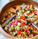 Mediterranean Chickpeas Salad with Herb-Citrus Vinaigrette