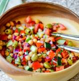 Mediterranean Chickpeas Salad with Herb-Citrus Vinaigrette