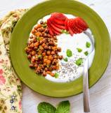 Masala Chickpeas and Yogurt Breakfast Bowl