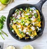 Breakfast Chilaquiles Verde - Roasted Tomatillos Salsa