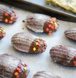 Chocolate Cranberry Madeleine Cakes