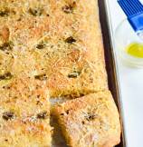 Olives and Parmesan Cornbread Focaccia