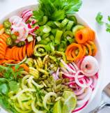 Celery Detox Salad with Cucumber and Zucchini