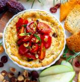 Baked Goat Cheese Dip with Bruschetta