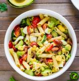 Deviled Egg Pasta Salad with Avocado