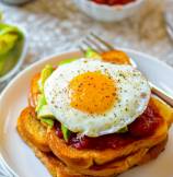 Avocado Fried Egg Toast with Tomato Jam