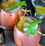 Cranberry Moscow Mule with Homemade Ginger Ale