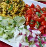 Split Gram Garden Salad with Mustard-Lime Vinaigrette