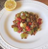 Grapes and Brown Lentils Salad