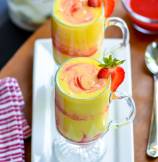 Mango Strawberry Swirl Yogurt Smoothie