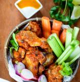 Sweet and Spicy Mango Harissa Chicken Wings