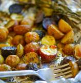 Herb Roasted Potatoes with Sweet-Spicy Mustard Dressing