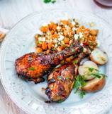 BBQ Chicken Drumsticks with Honey-Chipotle BBQ Sauce