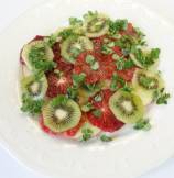 Kiwi, Apple & Blood Orange Salad with Basil Sprouts