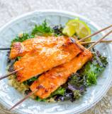 Miso Ginger Salmon with Kale and Quinoa