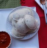 Onion and Cilantro Steamed Semolina Cakes