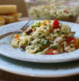 Lemon Orzo Pasta Salad with Olives and Tomatoes
