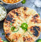 Indian Paneer Stuffed Naan | Chili Paneer Naan