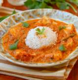 Indian Paneer Butter Masala with Pickled Pearl Onions