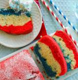 Patriotic Tri-Color Pound Cake