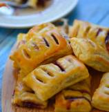 Petite Pastry Bites with Blueberry and Homemade Sour Grapes Preserve