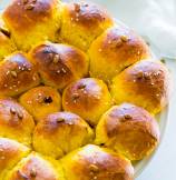 Pumpkin Dinner Rolls with Honey Ginger Butter