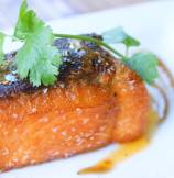 Pan-Seared Salmon with Mango Habanero Hot Sauce