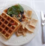 Savory Waffle and Grilled Portobello Sandwich